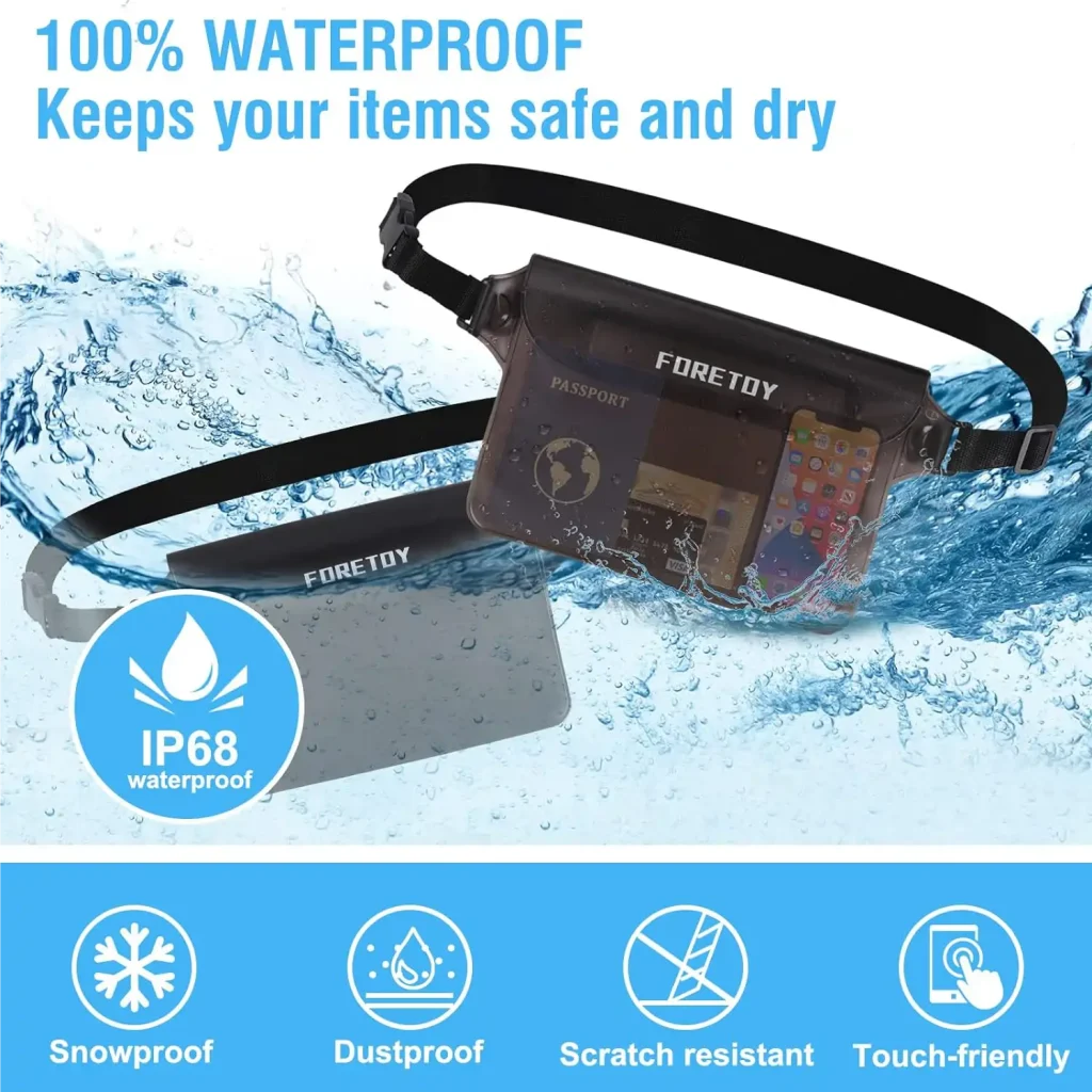 FORETOY 2 Pack Bolsa Impermeable 3