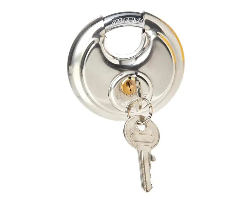 Hyfive Candado Heavy Duty para Enganche de Remolque y Caravana - Alta Seguridad con Barra de Bloqueo de Acero Inoxidable, Visible y Fácil de Aplicar 3