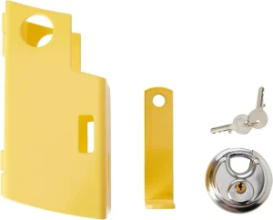 Hyfive Candado Heavy Duty para Enganche de Remolque y Caravana - Alta Seguridad con Barra de Bloqueo de Acero Inoxidable, Visible y Fácil de Aplicar 7