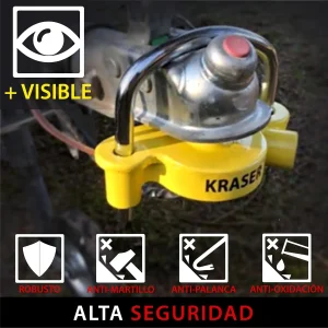 KRASER KR815 Bola Antirrobo Remolque - Candado de Enganche con Cerradura Curva de Alta Seguridad, Universal para Caravanas y Remolques 3