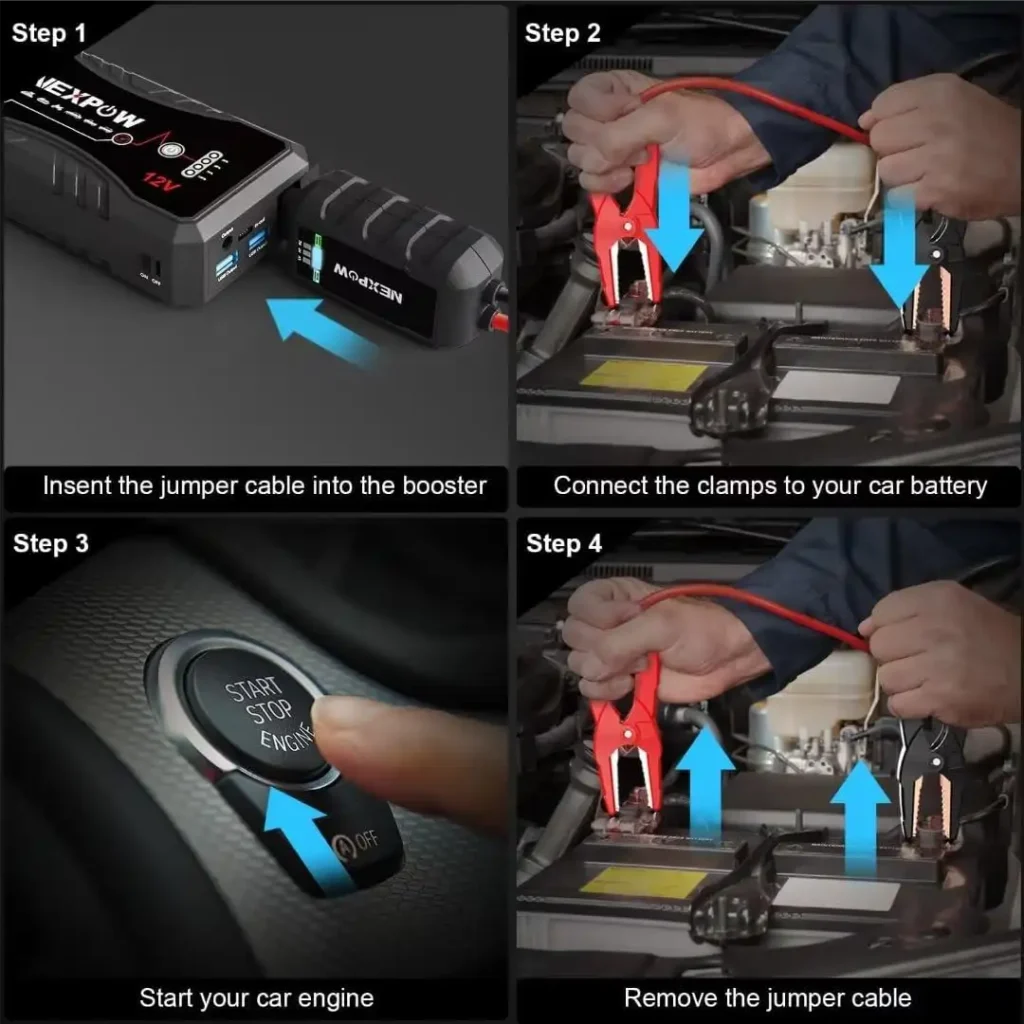 NEXPOW Arrancador de Coches 1500A 8