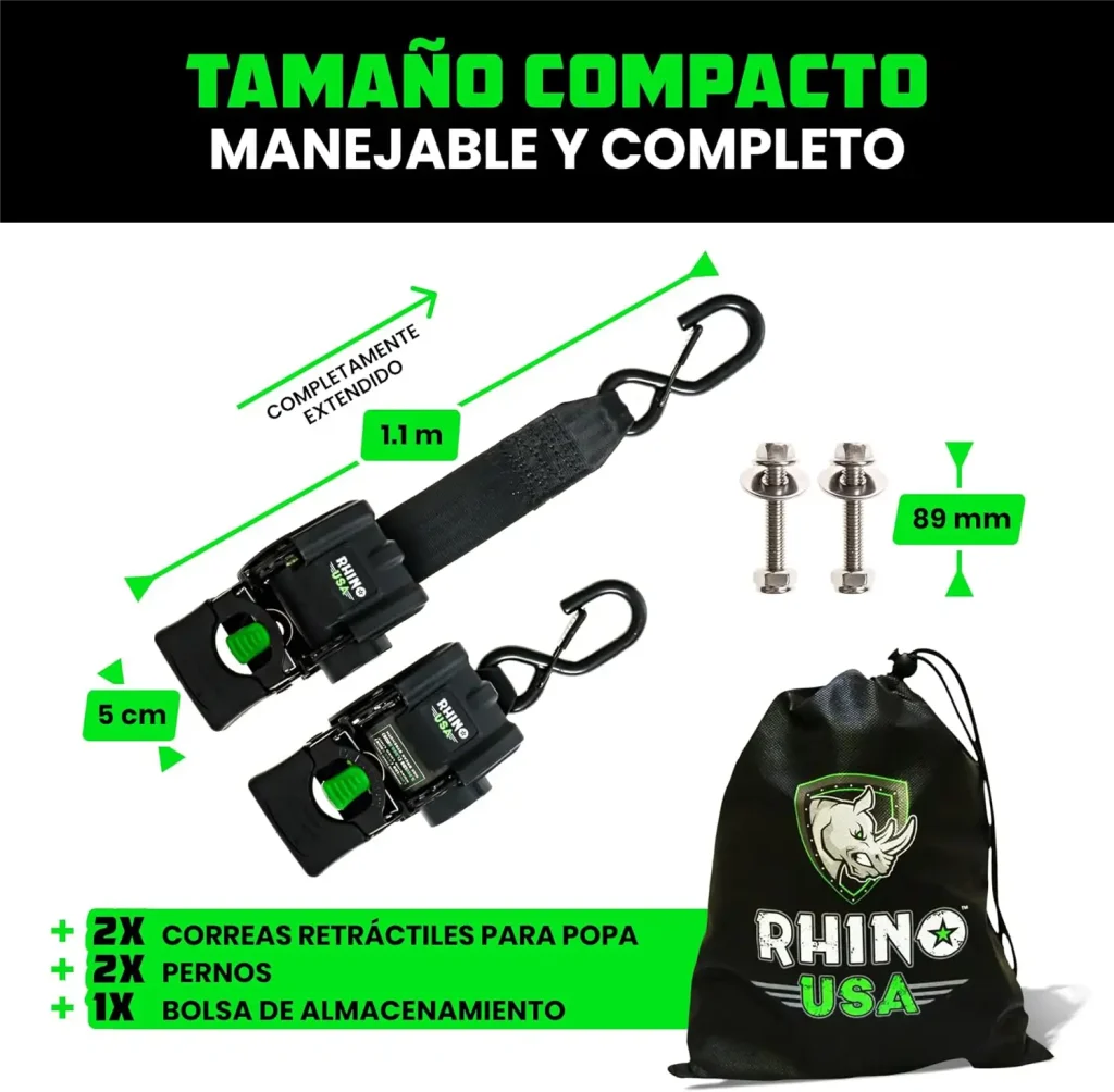 Rhino USA Correas de Amarre Retráctiles 1