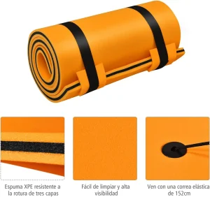 COSTWAY Flotador de Agua - Estera Flotante de Espuma XPE de 3 Capas 2