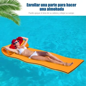 COSTWAY Flotador de Agua - Estera Flotante de Espuma XPE de 3 Capas 4