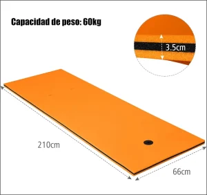 COSTWAY Flotador de Agua - Estera Flotante de Espuma XPE de 3 Capas 9